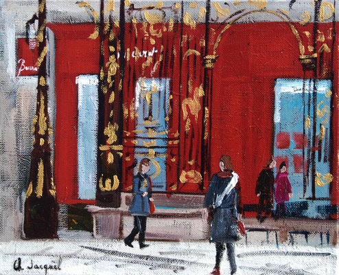 Peinture à l'huile place Stanislas à Nancy 22cm x 27cm