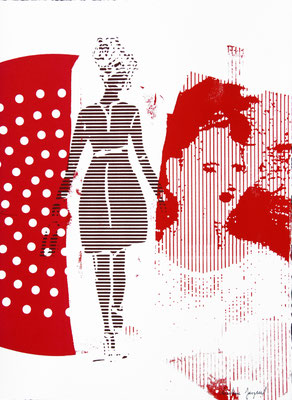 Sérigraphie rouge 38cm x28cm