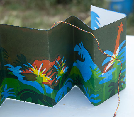 Livre accordéon 10x14cm art original