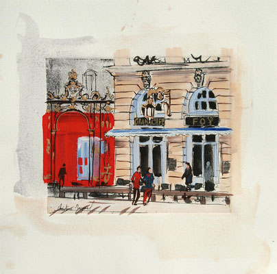 Peinture du Grand Café Foy place Stanislas à Nancy