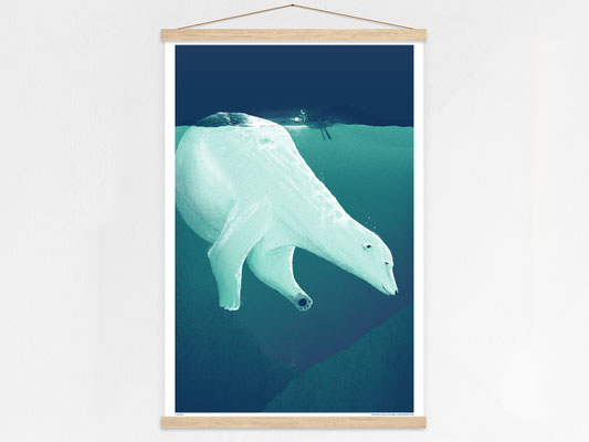 Polar Bear poster hanger
