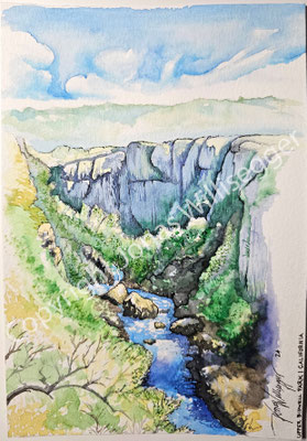 Upper Bidwell Park, Chico, California, Aquarell
