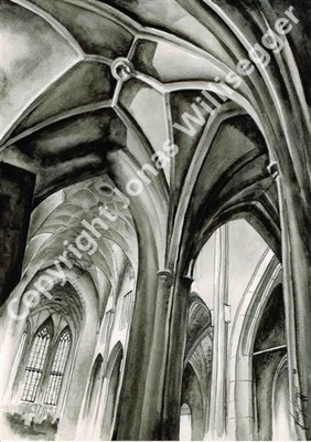 Berner Münster Entrée, Tusche
