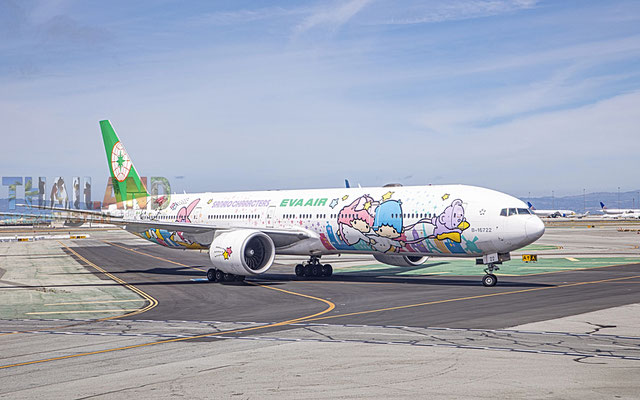 Hello Kitty Motiv, der EVA Air, Taiwan