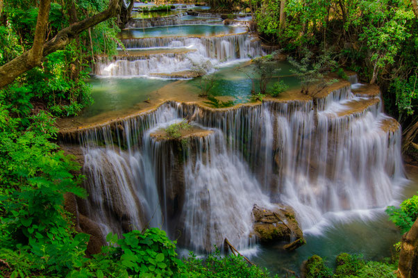 Huay Mae Kamin Wasserfall Nationalpark Kanchanaburi