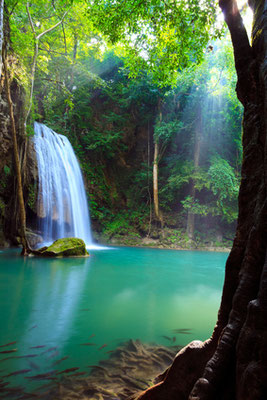Wasserfall im Erawan Nationalpark