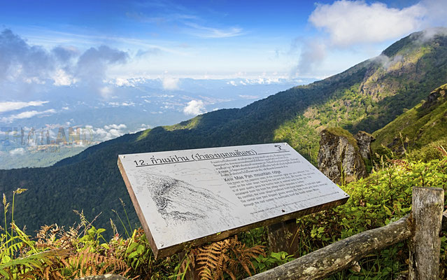 Beliebte Wanderstrecke in Chiang Rai, Nordthailand