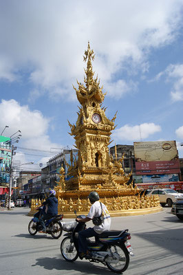 Golden Clock Tower in Chiang Rai
