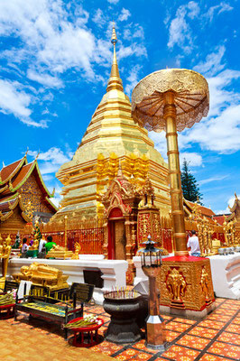 Goldene Chedi Wat Doi Suthep