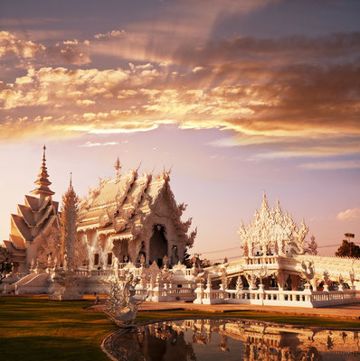 Weißer Tempel bei Chiang Rai