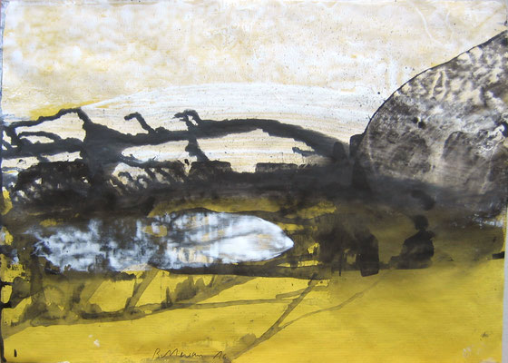 "16-163" - 29.7 x 42, acrylique/papier kraft, 2016