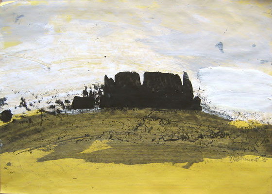 "16-154" - 29.7 x 42, acrylique/papier kraft, 2016