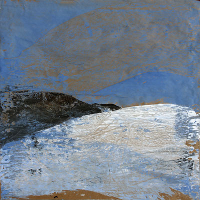 25-011 - 90 x 90 cm, acrylique/kraft encollé sur kraft, 2025
