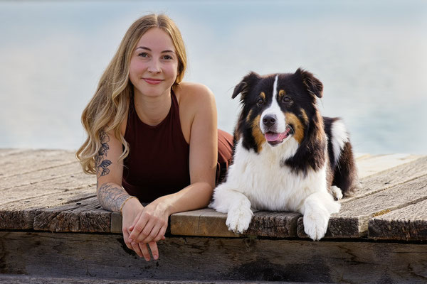 Andreas Wedel Tierfotografie-Sophie & Australian Shepherd Hündin Cassy