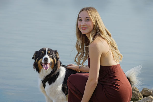 Andreas Wedel Tierfotografie-Sophie & Australian Shepherd Hündin Cassy