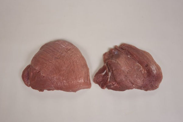 Topside with sideward muscle without cap, dark meat and membrane