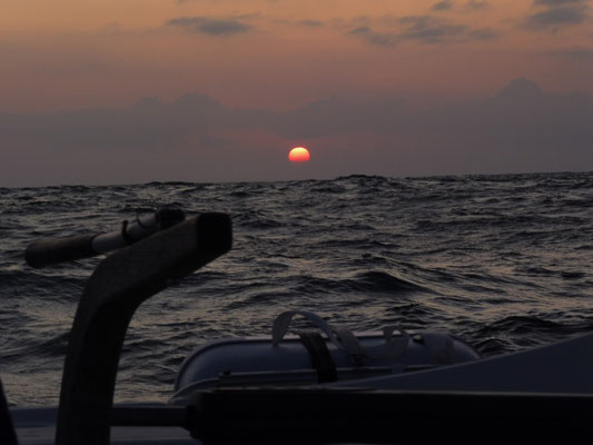 coucher de soleil en Mer du Nord
