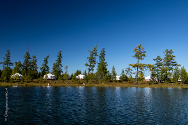 Unser Camp am am Högsvul See, dem zweitgrössten Süsswasser See der Welt. 