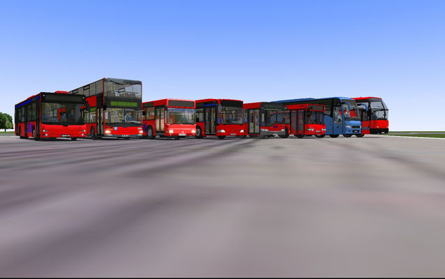 OLW Busse in der Reihe Aufgesellt