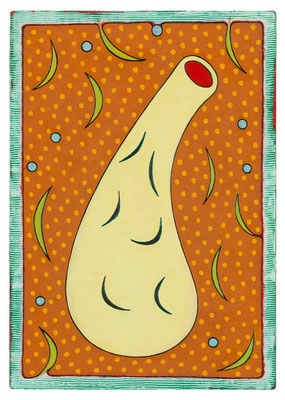 帰って来た酔っ払い　36.5×25.5㎝(2012)　oil on wooden panel