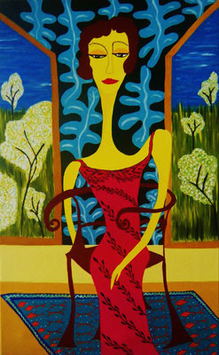 Série Femmes Assises Eté 60x40cm Vendido- Sold