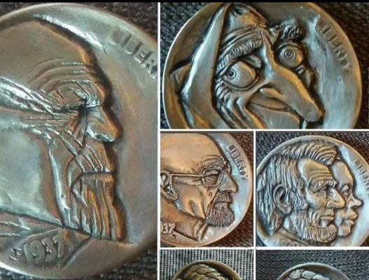 Hobo Nickel hand carved coin Numismatic