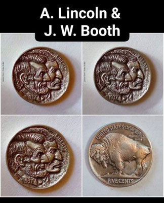 Hobo Nickel hand carved coin Numismatic