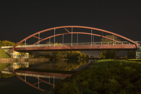 Rheine Altenrheine DEK Schürwegbrücke nachts