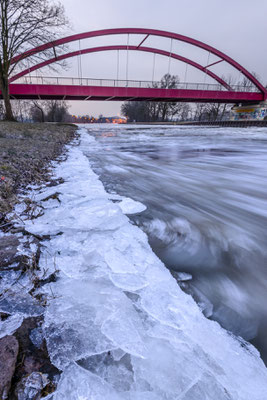 Rheine Altenrheine DEK Eisgang Schürwegbrücke