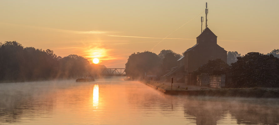 Rheine DEK Sonnenaufgang Kanalhafen Hollweg Kümpers und Co