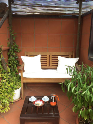 Terrasse vom Zimmer Relax
