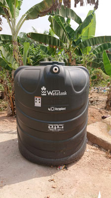 Der neue Wassertank steht bereit