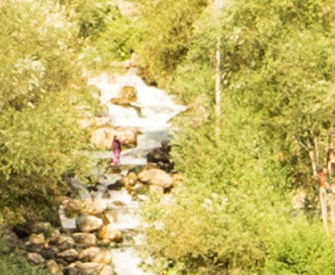 Woman on the river