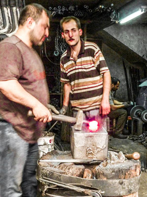 Gaziantep, Kurdistan - Blacksmith in the Zincirli covered market