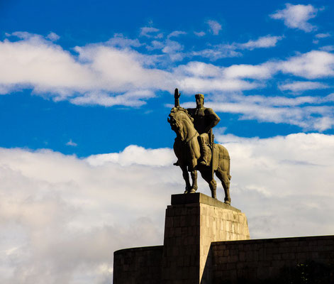 The 1960s equestrian statue of King Vakhtang Gorgasali occupy ....