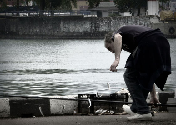 Batumi, Autonomous Republic of Adjara (Georgia) - Fisherman