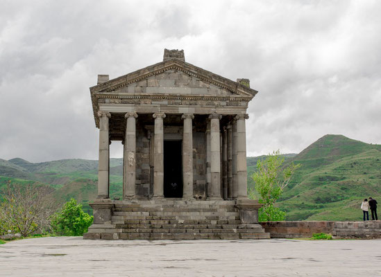 The hellenistic Temple of Garni, Armenia, the best-known structure and symbol of pre-Christian Armenia, probably built by King Tiridates I in the first century AD