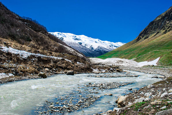 Along the Enguri River to the Shkhara Glacier