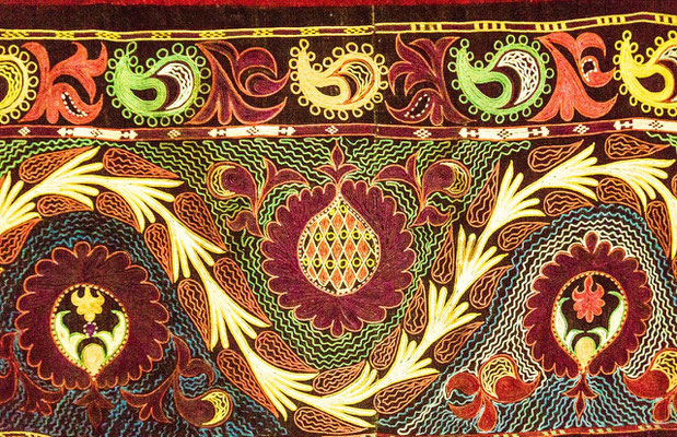 detail of the yurt rug