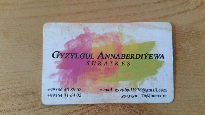 Yes! I met Gyzylgul at her shop, We talked until into the night about art ...