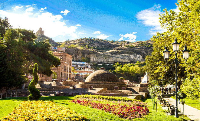 The Orbeliani Baths in the ancient bath district of Abanotubani