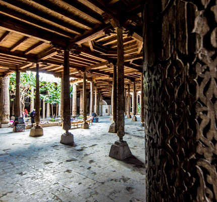 .... faintly lit by two octagonal lanterns and adorned with 212 columns