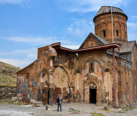 The ruin of the Church of Saint Gregory of Tigran Honents on the edge of the border with Armenia