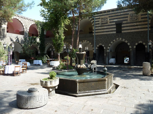 Diyarbakir, Deliler Han (Inn) built by Husrev Pasha in 1527  Now it is restored as a hotel with 120 beds preserving the original air of the old days when caravan travelers on the silk road used to stop and rest in this caravanserai