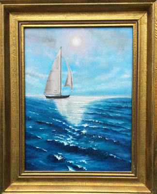 Sehnsucht nach Ferne, Öl auf Malkarton 30 x 40 cm