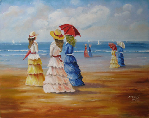 Sommerfrische, Öl auf Malkarton 50 x 40 cm