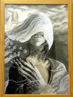 Trotz allem-Aufbruch, Kreide Kohle, Grafit, 50 x 70 cm