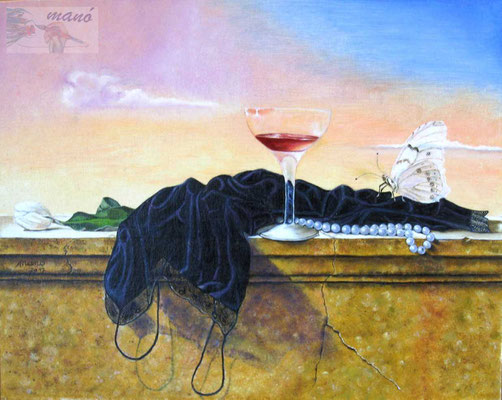 Stillleben, Öl auf Malkarton 80 x 60 cm