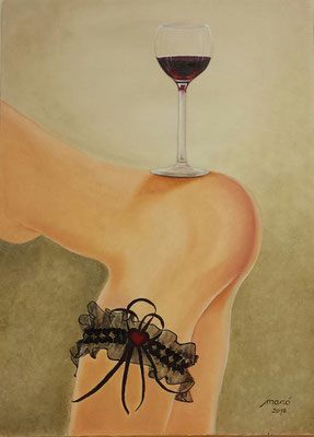 Verführung, Öl auf Leinenkarton 70 x 50 cm