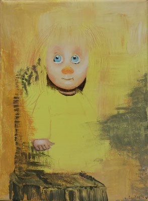 Schutzengel 8, Öl auf Leinwand 24 x 18 cm